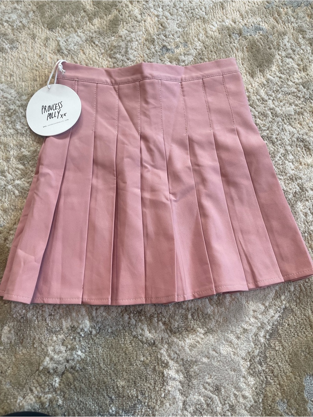 Princess Polly Dusty Rose Pleated Mini Skirt